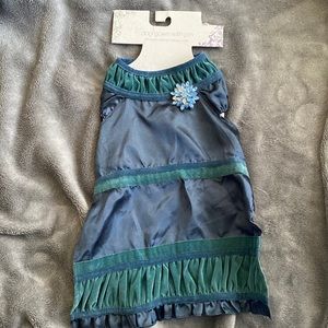 New Dog formal Medium dress blue green